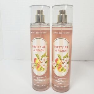 Bath & Body Works Pretty As A Peach Fine Fragrance Mist Body Spray~8 oz Lot of 2